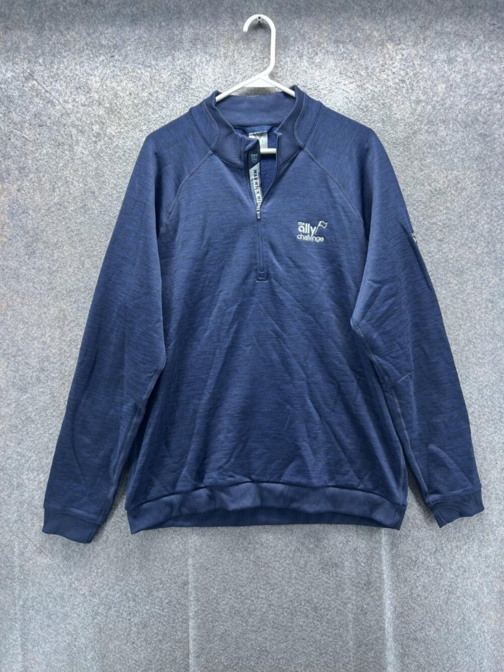 Levelwear Sweatshirt Mens Large Blue 1/4 Zip Pullover Ally Challenge Golf